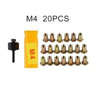 Tête Mandrin Outil Riveteuse Manuel M3-M10(M4 20Pcs) | Acier galvanisé pour robuste, résistant , tailles pour m3 à pour m10, pour idéal bricolage auto