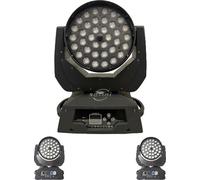 Tête mobile, 36x18W RGBWAUV 6in1, 17 canaux de contrôle DMX, 2 lumières, RGBWAUV 6in1