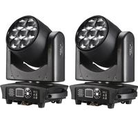 Tête mobile lumière de scène, RGBW 7x40W LEDs, puissance 500W, 2 pièces en carton-a, prise EU