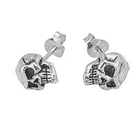 TETE MORT Boucles d'oreilles en en argent sterling 925, N°49