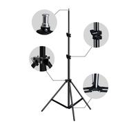tête plate - Trépied de photographie et de Studio vidéo 78 pouces/6.5 pieds/200CM, support de lumière à vis pour réflecteur Photo, boîte souple, arrière-plan de parapluie, 1/4 pouces