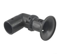 Tête pliable de rechange pour parapluies à suspendre latéralement, accessoire de montage coudé compatible avec poteaux de 32 mm à 51 mm, en plastique noir pour économiser de l'espace