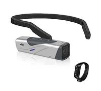 Tête Portable Vlog Caméra 4K for Stabilisation Professionnelle De Cardan Caméscope Numérique Prend Netteté Fluidité(EP8 Silver Remote)