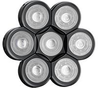 Tête Rasoir 7 têtes faciles à Installer Rasoir électrique Flottant Barbe Tondeuse à Cheveux Pratique Universel Double Anneau Lame Rasage Remplacement Durable Rapide
