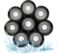 Tête Rasoir 8 têtes,têtes de rasoirs rotatifs électriques pour hommes,Universel Double Anneau Lame de Rechange pour 5 6 7 8 Têtes Rasoir,Noir(Q346)