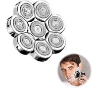 Tête Rasoir Électrique 8D Homme Chauve, flottant double anneau lame, remplacement durable rapide, tondeuse crane universel