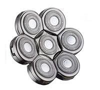 Tête Rasoir têtes,LOEVERY Rasoir électrique Flottant Barbe 7 Têtes pour Homme avec un Rasage Propre,Universel Double Anneau Lame Rasage Remplacement Durable Rapide pour Rasoir électrique 5 6 7