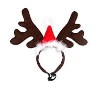 Cerceau tête de noël Chien égouttoir à Nourriture Bandeau en Bois de Chien Animal de Compagnie Animaux domestiques décor de Bandeau de Cerceau de tête de Noël pour