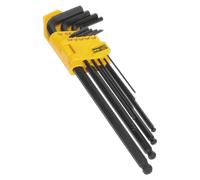 Tête Ronde Clé Hexagonale Set 9pc Extra-Long Impérial - Sealey S01099 Neuf