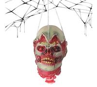 Tête sculptée effrayante - Découpe effrayante dans les accessoires d'Halloween Latex - Fête effrayante et respirante et accessoires respirants au design vif pour Halloween, boîte de nuit, mascarade