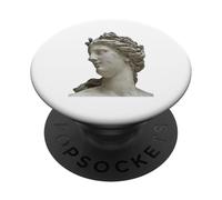 Tête Sculpture Déesse Grecque - Tee Art Classique PopSockets PopGrip Adhésif