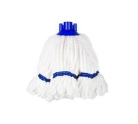 Tête Serpillière en Microfibre Bande Bleue 150g