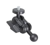 Tête sphérique complète de photographie 17 mm à 1/4 pied en polystyrène base tourbillonnante pour support de parenthèse de voiture, support de caméra d'action, connexion de caméra d'action