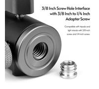 Tête sphérique légère à double usage avec sabot froid et vis 1/4 pour trépied et microphone.