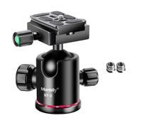 Tête sphérique pour photographie Manbily, rotation à 360°aluminium, Tête de trépieds pour Caméra SLR, Caméscope, Monopode, avec plaque à dégagement rapide et jauge de niveau, charge maximale 8kg(KF-0)