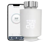 Tête Thermostatique Connectée et Intelligente,Accessoire connecté Via WiFi pour Vos têtes de radiateurs, Compatible avec Alexa, Google Assistant, Smart Life APP Contrôle, Programmable (1 Pack)