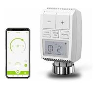Tête Thermostatique Connectée et Intelligente,Intelligent Tête de Robinet Thermostatique Radiateur Connecté Programmable WiFi Exte