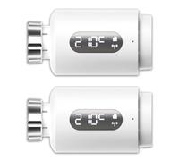 Tête Thermostatique Connectée Intelligente Wi-FI ANTELA Accessoire pour têtes de radiateurs, Contrôle de l'APP Smart Life, Affichage Digital Clair, 2PCs