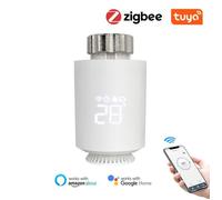 Tete thermostatique connectée Tuya ZigBee - Thermostat intelligent, actionneur de radiateur, vanne thermostatique TRV