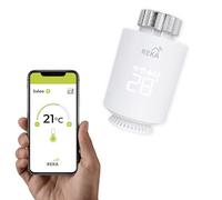 Tête Thermostatique Intelligente Connectée REKA - Contrôle Température Via Appli Tuya, Programmation, Détection Fenêtres Ouvertes - Compatible Assistants Vocaux (1, sans Passerelle)
