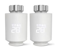 Tête Thermostatique Intelligente - ZigBee 3.0 Alexa Google - Programmation 7J - 2 Pack - Radiateur Chauffage Domotique