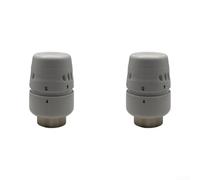 Tête Thermostatique pour Radiateur M1.5 - Vanne de pour chauffage au pour sol avec Bulbe Liquide et Réglage 8-30°C - Protection Gel et Économie d'Énergie - Installation Horizontale Clip Clap - (2PCS)