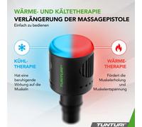 Tête Tunturi pour pistolet de massage - Gërate de massage - Pistolet de massage pour enfants et adultes - Accessoire chaud et froid - Masseur de nuque - 4 niveaux - Sans fil