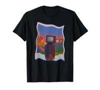 Tête TV Glitch Trippy Vintage Creepy Dreamcore Esthétique T-Shirt