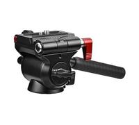 Tête vidéo fluide avec base plate pour trépieds d'appareil photo offrant des supports à double filetage pour tête cinématographique verticale et à amortissement des fluides