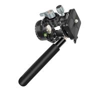 Tête vidéo pour petite caméra, tête de liquide de trépied panoramique double avec mouvement fluide et design en métal
