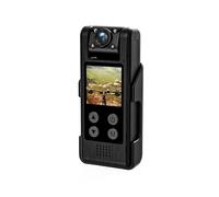 TETEOM Caméra corporelle Mini caméra enregistreur vidéo numérique WiFi Ultra HD 4K Police BodyCam Vision Nocturne Infrarouge Miniature pour Le Service, la Livraison et la Collecte de preuves