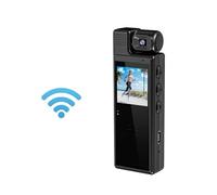 TETEOM Caméra corporelle Mini Caméra WiFi Écran Enregistreur Vidéo Numérique Portable BodyCam Vision Nocturne Infrarouge Miniature pour Le Service, la Livraison et la Collecte de preuves(with WiFi)