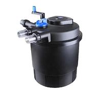 TETEOM Système De Filtration D'étang À Poissons ， Filtre À Seau Piscine Agricole Externe CPF-1500 16L Adapté À Un Étang À Poissons De 2m³ avec Lampe Germicide(CPF1500 a Set)