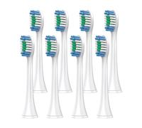 Têtes à clipser, compatible avec Philips, 4100 1100 5300 | Têtes de rechange for brosse à dents électrique for séries 6100 et 5900 à fixation clip(White-8 Pcs)
