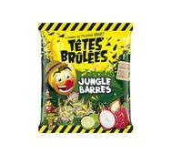 TETES BRULEES - Bonbons Acidulés Saveur Jungle, Plaisir Fruité et Texture Fondante (Sachet 150g) - Le Lot De 4