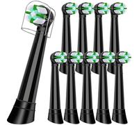 Têtes compatibles avec Oral B iO Brosse à dents électrique, pour Oral B iO 2/3/4/5/6/7/8/9/10 séries, poils doux pour protéger les dents et les gencives, noir, 10 pièces