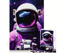 Têtes d'astronautes fantastiques Puzzle 1000 pièces pour Adultes Stimulation Cognitive et mémoire Évasion sereine Découpe précise Idée Cadeau de Noël (38x52cm)