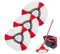 Têtes de balai de rechange compatibles avec Vileda Turbo 2 en 1, tête de balai turbo en microfibre, tête de balai triangulaire pivotante Vileda (blanc)