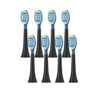 Têtes de brosse 8 pcs, compatible avec Philips, HX6064 HX6930 HX6730 | Pour adultes; têtes de brosse en plastique; Vacuum 4100 6500 6100 5300 C3(C3 black)
