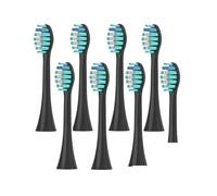 Têtes de brosse à dents 051B avec pièces buse assorties | Ensemble tête de brosse à poils et buse for appareils(8PCS Black)
