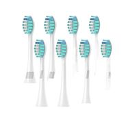Têtes de brosse à dents 051B avec pièces buse assorties | Ensemble tête de brosse à poils et buse for appareils(8PCS White)