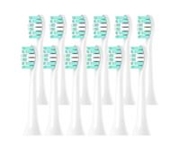 Têtes de brosse à dents 12PCS, compatible avec PHILIPS, HX6982 | Têtes souples 30/20/16/12/8/4PCS pour adultes, têtes de brosse électrique en plastique(12pcs)