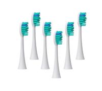 Têtes de brosse à dents adaptées 4/6 pièces, compatibles avec les têtes de brosse Philips série hx3/6/8/9, souples, compatibles avec les buses DuPont, emballées sous vide(6pcs Green)