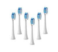 Têtes de brosse à dents adaptées 4/6 pièces, compatibles avec les têtes de brosse Philips série hx3/6/8/9, souples, compatibles avec les buses DuPont, emballées sous vide(6pcs Blue)