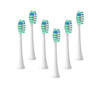 Têtes de brosse à dents adaptées 4/6 pièces, compatibles avec les têtes de brosse Philips série hx3/6/8/9, souples, compatibles avec les buses DuPont, emballées sous vide(6pcs BlueGreen)