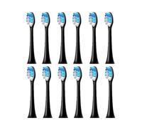 Têtes de brosse à dents, compatible avec Philips, HX6211 HX6610 4100 | 5100, 4300, 4500, 6100, 6150, 6160, 6500, HX3100, HX3211, HX3212, HX3404, HX3651(12pcs Black)