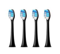 Têtes de brosse à dents, compatible avec Philips, HX6211 HX6610 4100 | 5100, 4300, 4500, 6100, 6150, 6160, 6500, HX3100, HX3211, HX3212, HX3404, HX3651(4pcs Black)