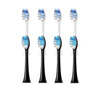 Têtes de brosse à dents, compatible avec Philips, HX6211 HX6610 4100 | 5100, 4300, 4500, 6100, 6150, 6160, 6500, HX3100, HX3211, HX3212, HX3404, HX3651(4White 4Black)