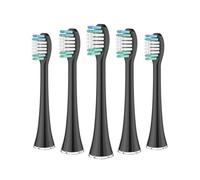 Têtes de brosse à dents, compatibles avec les brosses à dents électriques Aquasonic Black Series Pro Vibe Series Duo Pro Series, poils de rechange(5pcs black)