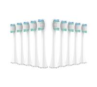 Têtes de brosse à dents, compatibles avec les brosses à dents électriques Aquasonic Black Series Pro Vibe Series Duo Pro Series, poils de rechange(10pcs white)